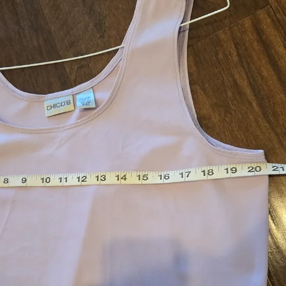 Chico's Lavender Sleeveless Top. Chicos Size 3. - Picture 5 of 6